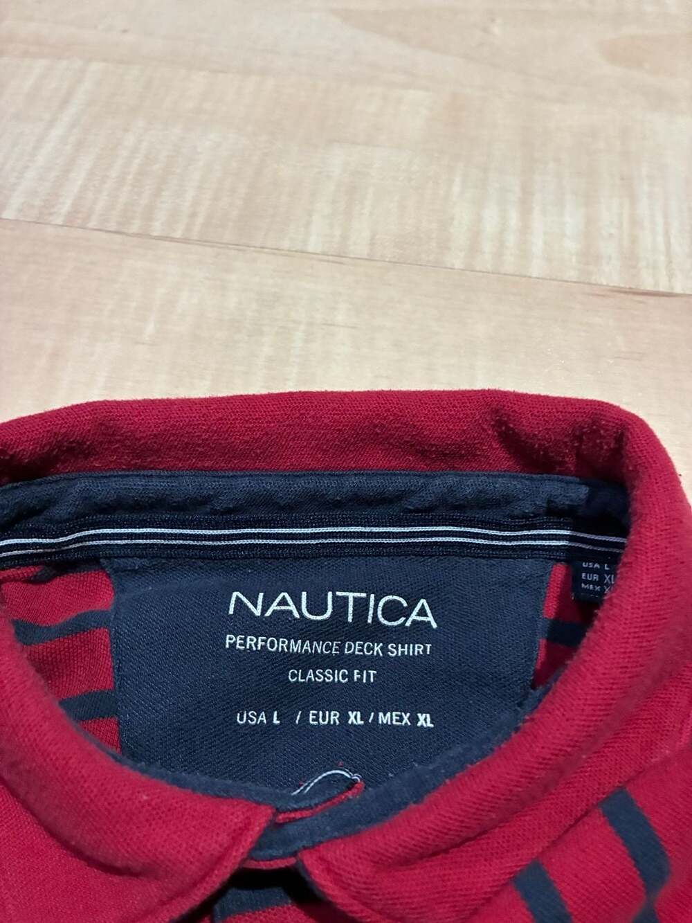 Nautica Men's Performance Deck Shirt Classic Fit Striped Polo Shirt - Picture 5 of 5